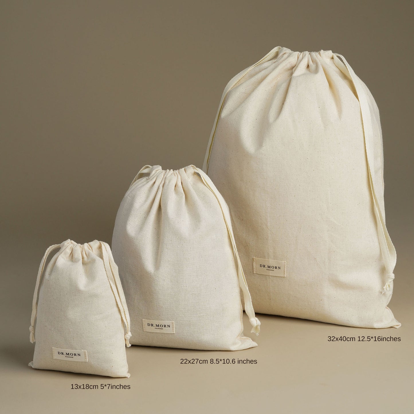 50pcs Cotton Bag with label HBM-102